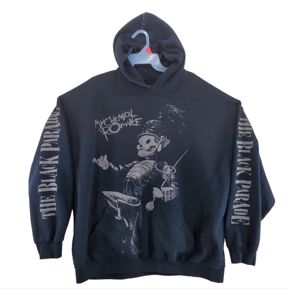 My Chemical Romance Other - My Chemical Romance Hoodie Sweatshirt Mens 2XL Fleece Band Skeleton Black Parade